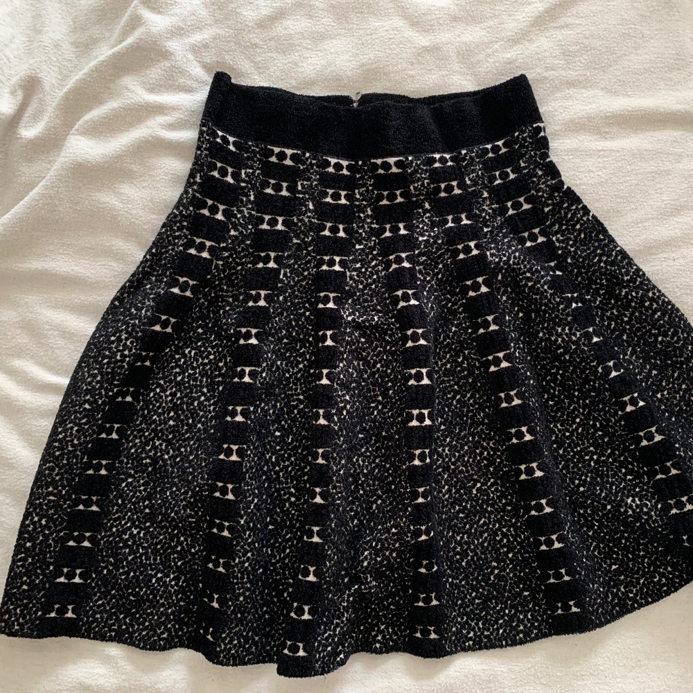 Black flare skirt